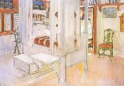 My Bedroom Watercolor Carl Larsson